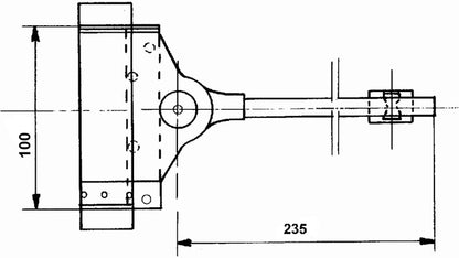 Ferme-porte à ressort DENI / ressort d'indexation (3000215027) pour portes moyennement lourdes, galvanisé