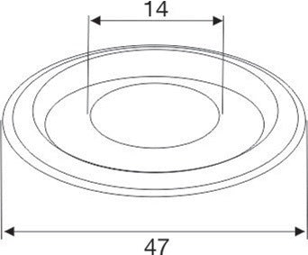 BMB Abdeckrosette zu Türspion ( 3000259208 ) Messing verchromt Außen-Ø 46 mm