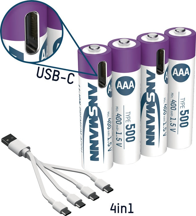 Cellule de batterie Ansmann (4000876123) 1,5 V 400 mAh