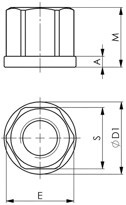 Écrou hexagonal AMF DIN 6331 (4000833405) Clé M6 taille 10 mm, classe de résistance 10