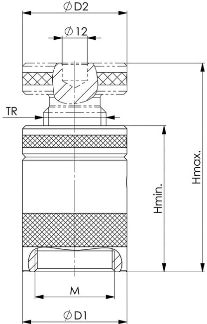 AMF Schraubbock Nr. 6400 ( 4000833112 ) Größe 50 Höhe 38 - 50 mm