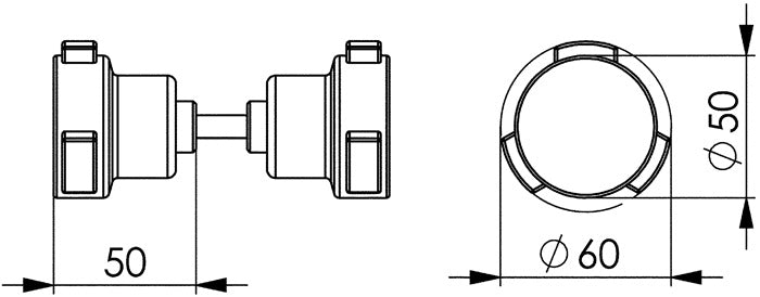 AMF paire de poussoirs à boutons 490GN (3311021072) matière inox