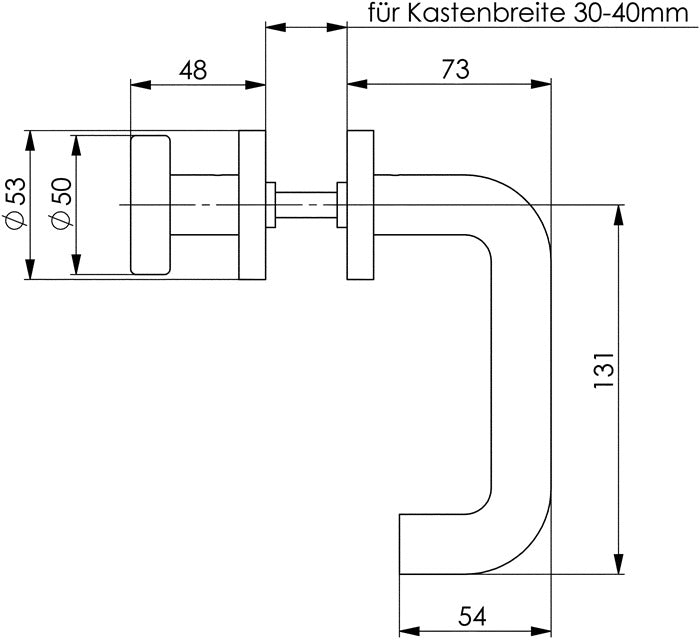 Kit interchangeable AMF (3311021075) acier inoxydable D/K sans rosace cylindrique DIN gauche/droite