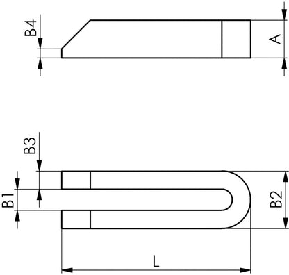 AMF Gabelspanneisen DIN 6315B ( 4000603053 ) Schlitzbreite 26 mm für Spannschraube M24