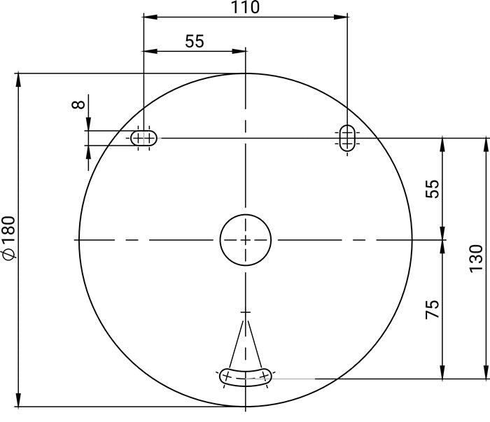 Support de tuyau mural ALBA TURBO (4000351454) largeur 427 mm sans tuyau/raccords