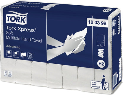 Serviette TORK Tork Xpress® 120398 (9000474208) 2 épaisseurs, qualité avancée blanche convient pour 9000 474 202