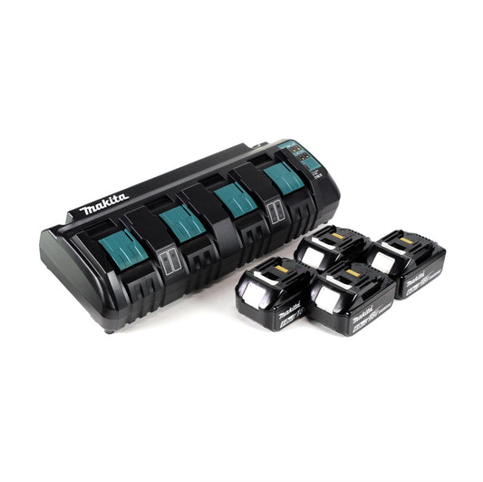 Makita Power Source Kit 18V mit DC 18 SF 4-fach Ladegerät + 4x BL1860B Akku 6,0Ah - Toolbrothers