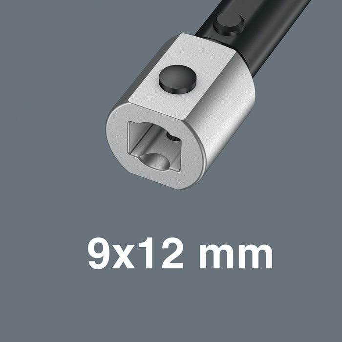 Clé polygonale à insérer Wera 7775 (8000377418), taille de clé 17 mm 9 x 12 mm