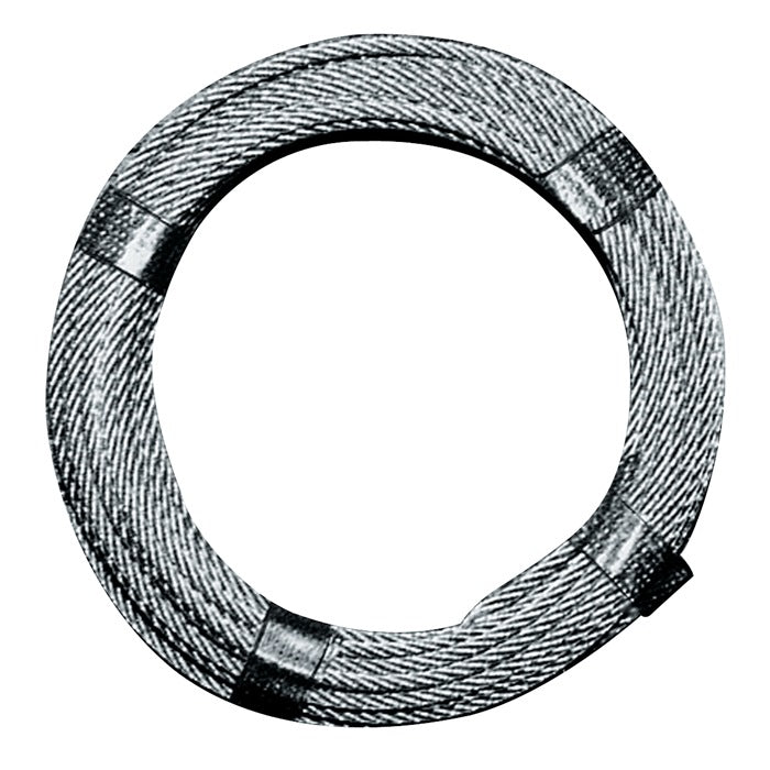 Câble métallique (1000134115) Ø 5,0 - 6,0 mm longueur 10 m 6 x 12 + 1 FE acier, galvanisé plastifié