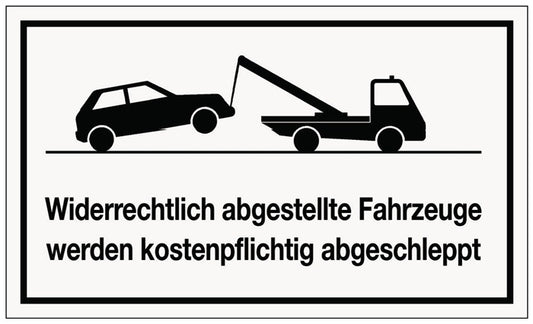 Hinweiszeichen ( 3000277687 ) Widerrechtliches Parken Kunststoff