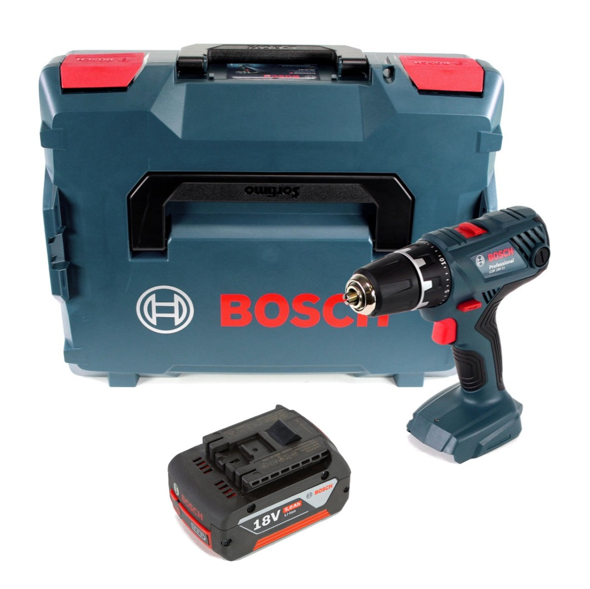 Bosch Professional GSR 18V-21 Akku Bohrschrauber 18V 55Nm + 1x Akku 5,0Ah + L-Boxx - ohne Ladegerät - Toolbrothers