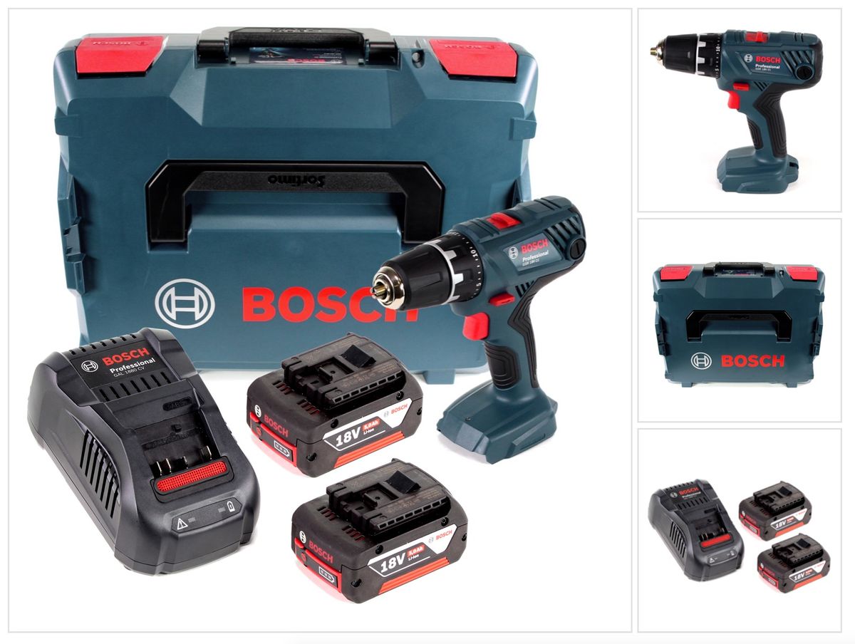 Bosch Professional GSR 18V-21 Akku Bohrschrauber 18V 55Nm + 2x Akku 5,0Ah + Ladegerät + L-Boxx - Toolbrothers