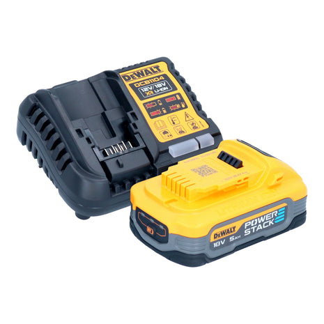 DeWalt DCM 849 H1 Akku Exzenter Poliermaschine 18 V 180 mm Brushless + 1x Powerstack Akku 5,0 Ah + Ladegerät