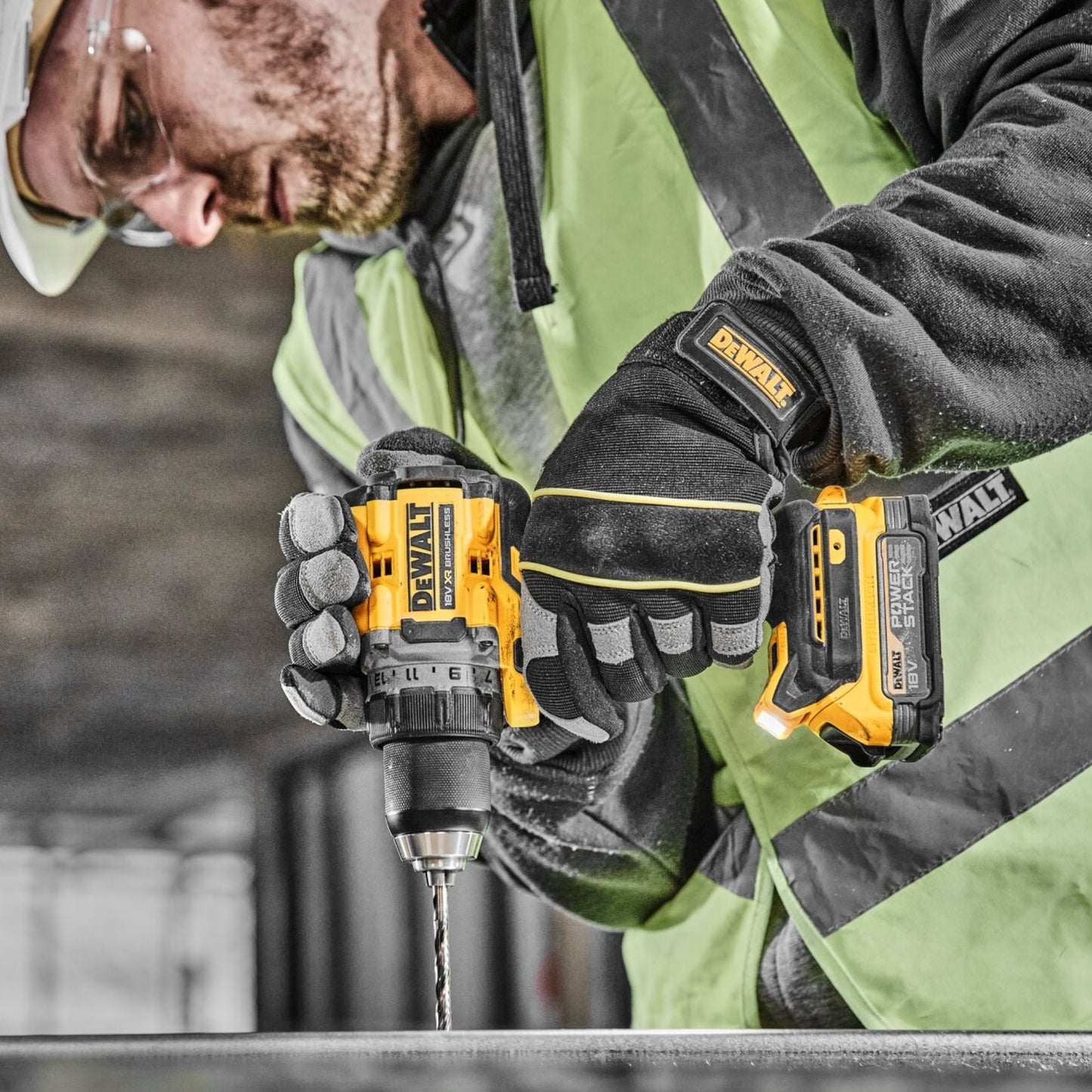 DeWalt DCD 800 N Akku Bohrschrauber 18 V 90 Nm Brushless + 1x Powerstack Akku 1,7 Ah - ohne Ladegerät