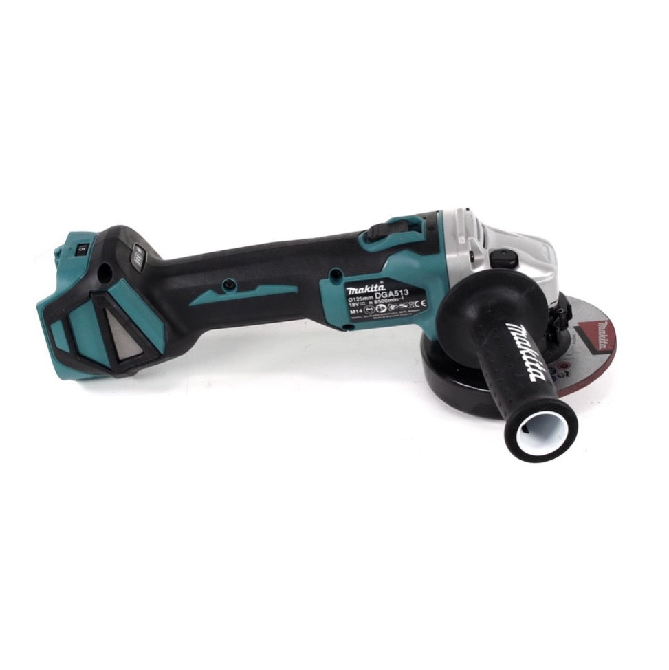 Makita DGA 513 Z Akku Winkelschleifer 18 V 125mm Brushless Solo + 6x Scheibe - ohne Akku, ohne Ladegerät - Toolbrothers