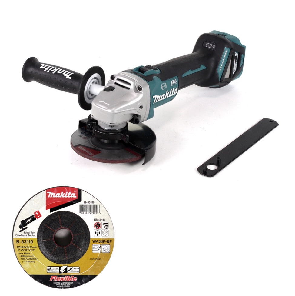 Makita DGA 513 Z Akku Winkelschleifer 18 V 125mm Brushless Solo + 6x Scheibe - ohne Akku, ohne Ladegerät - Toolbrothers