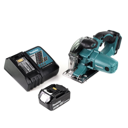 Makita DCS 552 RM1 18 V Akku Metall Handkreissäge 136 mm + 1x 4,0 Ah Akku und Ladegerät + Sägeblatt und Schutzbrille - Toolbrothers