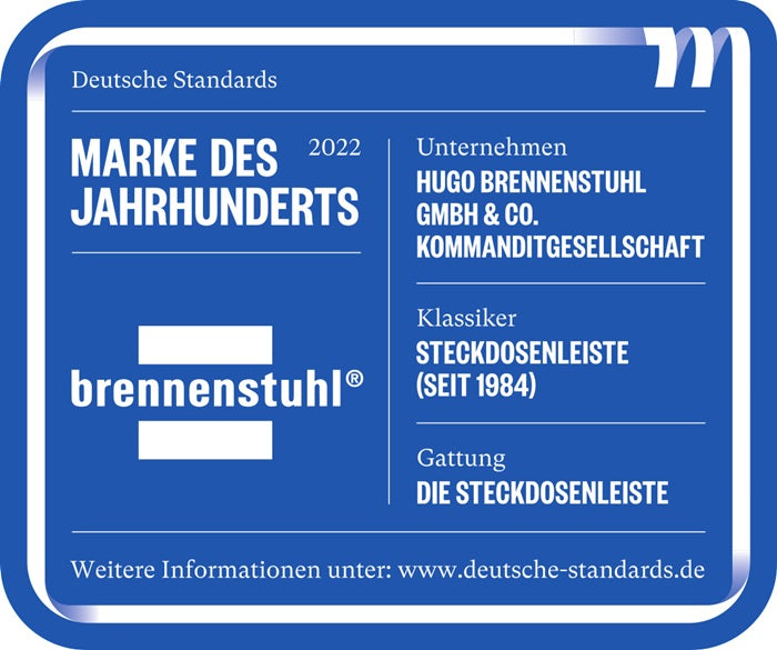 Brennenstuhl Steckdosenleiste Eco Line ( 4000873539 ) 16 A 250 V weiß 3 m H05VV-F 3 x 1,5 mm²