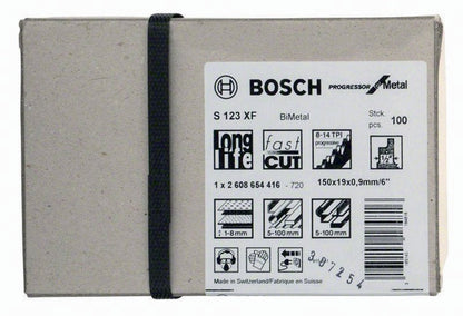 Lame de scie alternative Bosch S 123 XF (4000909024) longueur 150 mm largeur 19 mm jeu, fraisée