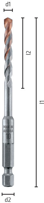 Alpen Dachziegelbohrer ( 8000448884 ) Ø 5 mm Gesamtlänge 100 mm