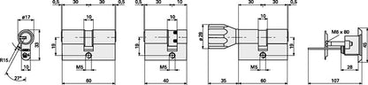 ABUS Profildoppelzylinder EC660NP ( 3000280137 ) 35/35 mm Anzahl Schlüssel 3 verschiedenschließend