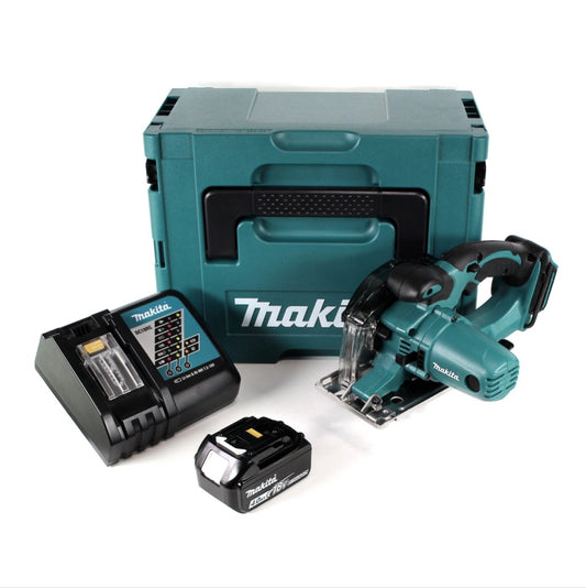 Makita DCS 552 RM1J 18 V Akku Metall Handkreissäge 136 mm im Makpac + 1x 4,0 Ah Akku und Lader + Sägeblatt und Schutzbrille - Toolbrothers