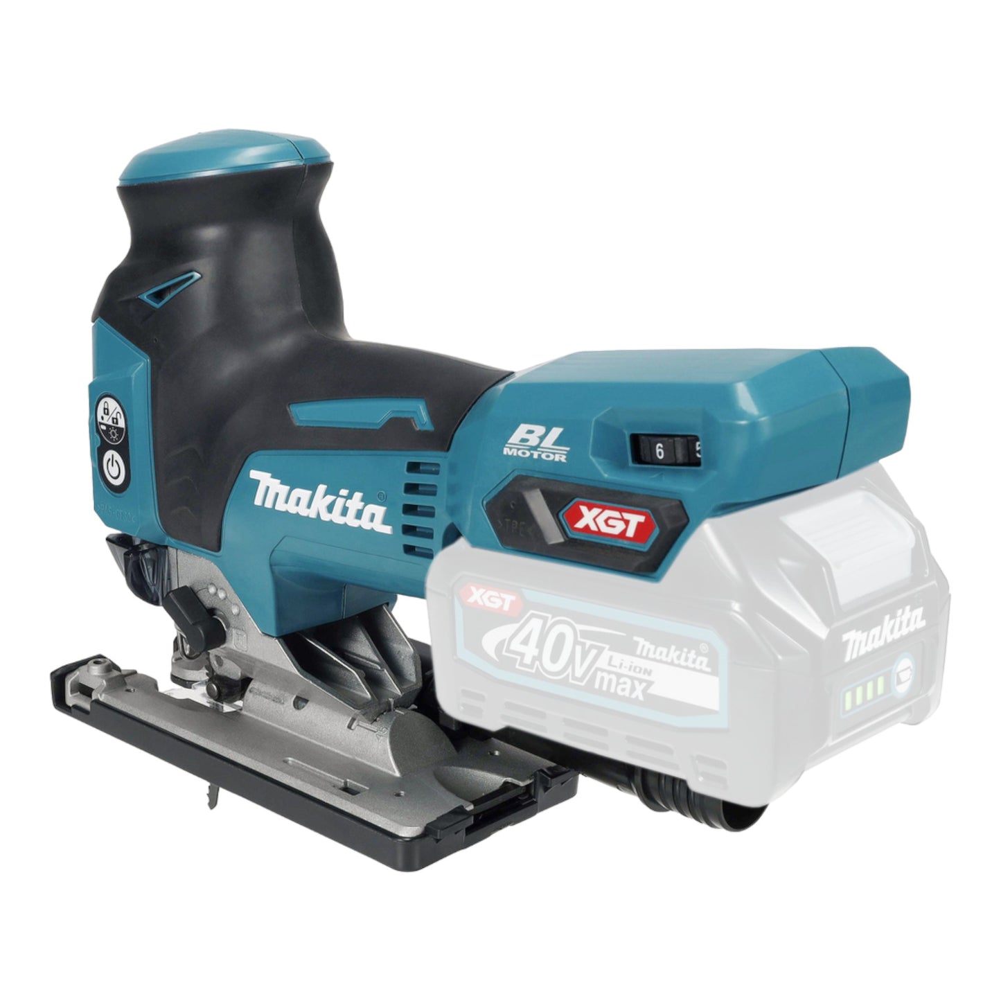 Makita JV 001 GM101 Akku Stichsäge 40 V max. 135 mm Brushless + 1x Akku 4,0 Ah + Ladegerät + Makpac