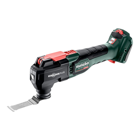 Metabo MT 18 LTX BL QSL Akku Multitool 18 V Brushless Starlock Plus ( 613088800 ) + 2x Akku 4,0 Ah + Ladegerät + 12 tlg. Zubehör + metaBOX