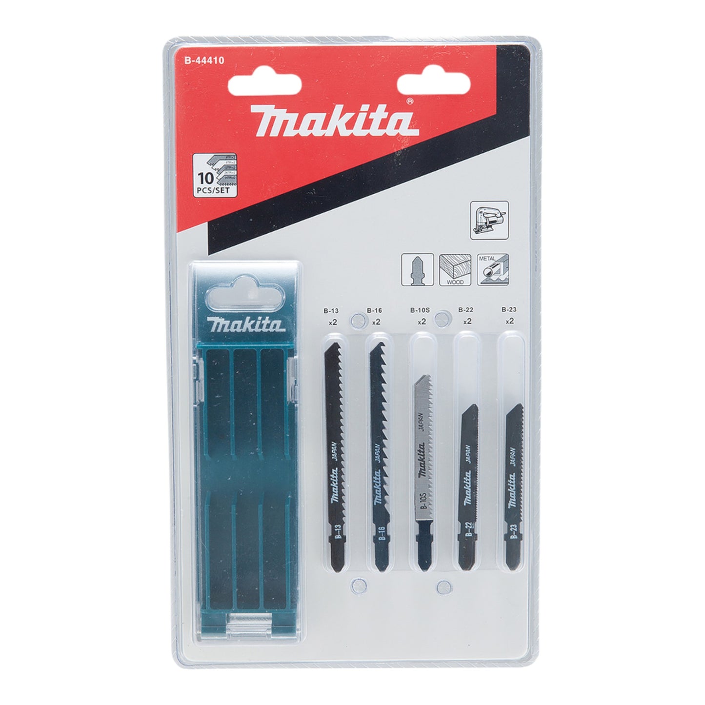 Makita 4350 FCTJ Pendelhub Stichsäge 720 Watt 135 mm + 10 tlg. Stichsägeblatt Set + Makpac