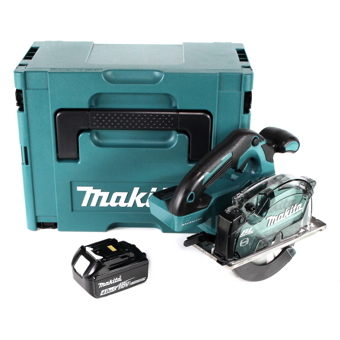 Makita DCS 553 M1J Akku Metallhandkreissäge 18V 150 mm Brushless + 1x Akku 4,0Ah + Makpac - ohne Ladegerät - Toolbrothers