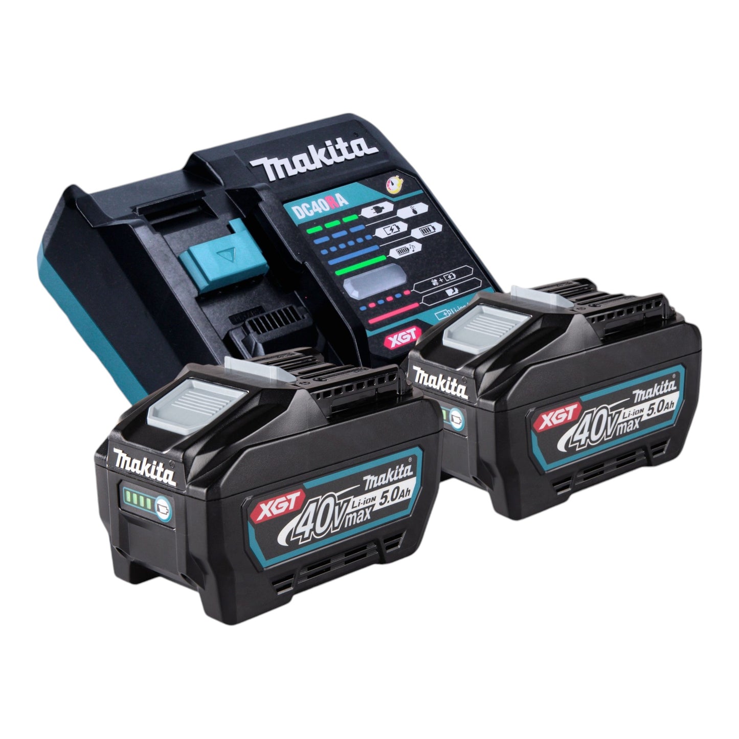 Makita BO 001 CGT201 ponceuse excentrique à batterie 40 V max. 125 mm course 5,0 mm sans balais + 2x batteries 5,0 Ah + chargeur