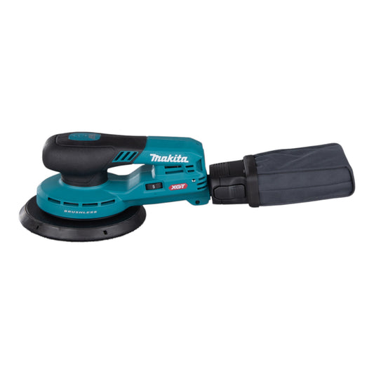 Makita BO 002 CGM201 Akku Exzenterschleifer 40 V max. 150 mm 5,0 mm Hub Brushless + 2x Akku 4,0 Ah + Ladegerät