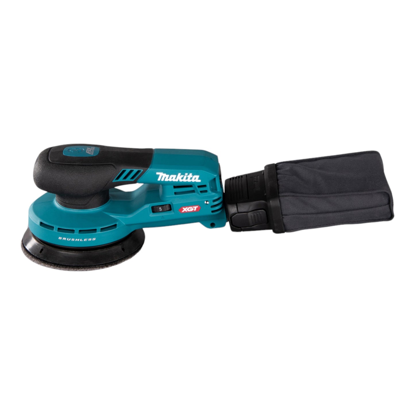 Makita BO 003 CGM201 Akku Exzenterschleifer 40 V max. 125 mm 3,0 mm Hub Brushless + 2x Akku 4,0 Ah + Ladegerät