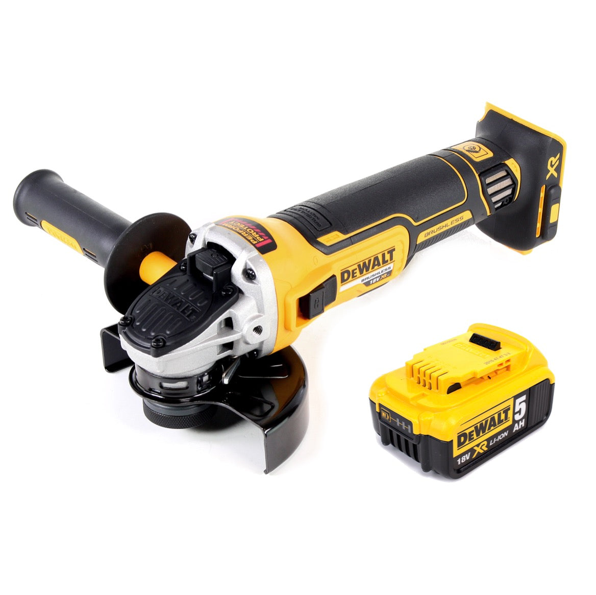 DeWalt DCG 405 N Akku Winkelschleifer 18V 125mm Brushless + 1x Akku 5,0Ah - ohne Ladegerät - Toolbrothers