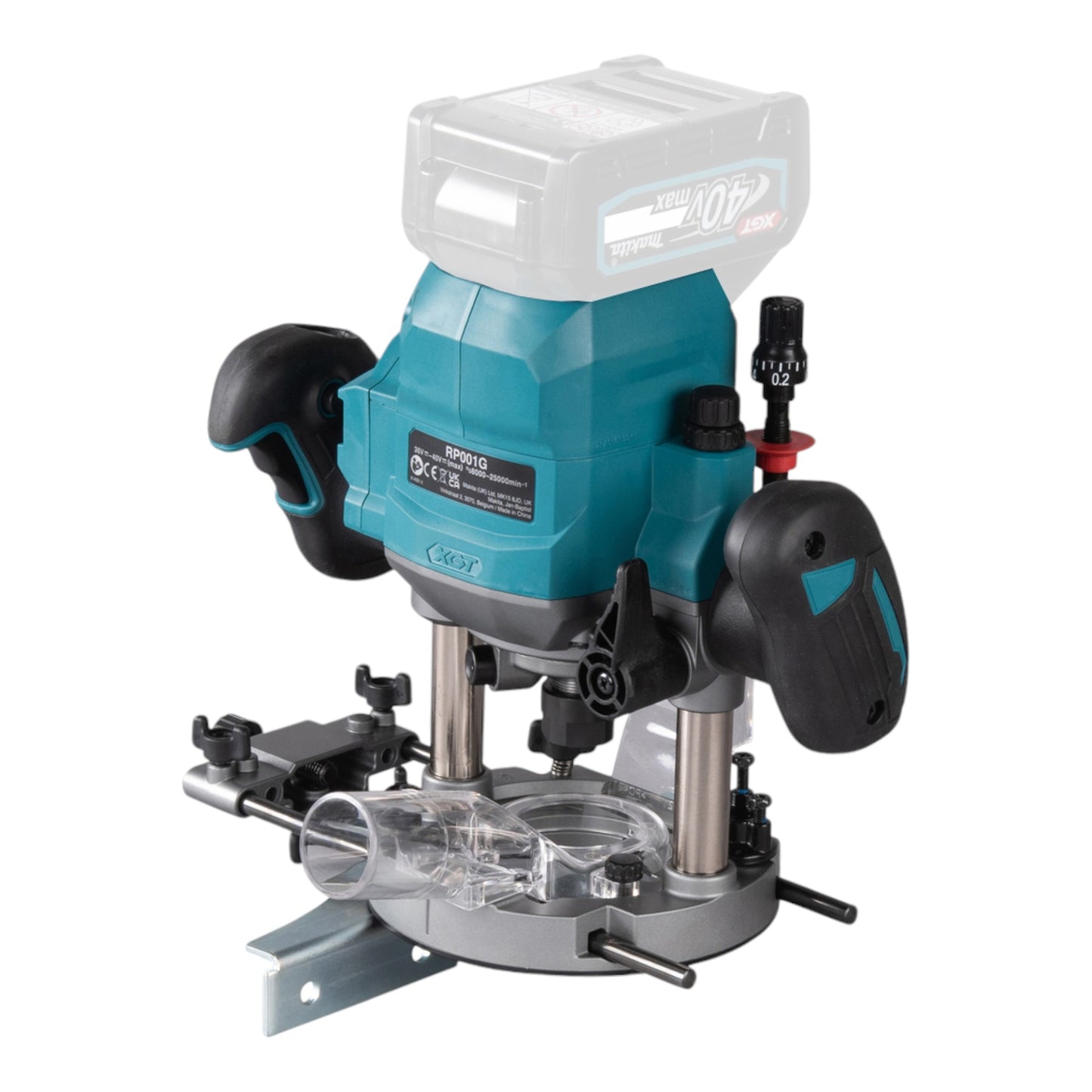 Makita RP 001 GT1 Akku Oberfräse 40 V max. 12 mm Brushless + 1x Akku 5,0 Ah - ohne Ladegerät