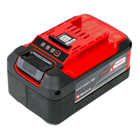 Einhell 18V 5,2Ah PXC twin pack 2x batterie 18V 5,2Ah Li-Ion (4511526) avec indicateur de niveau de charge