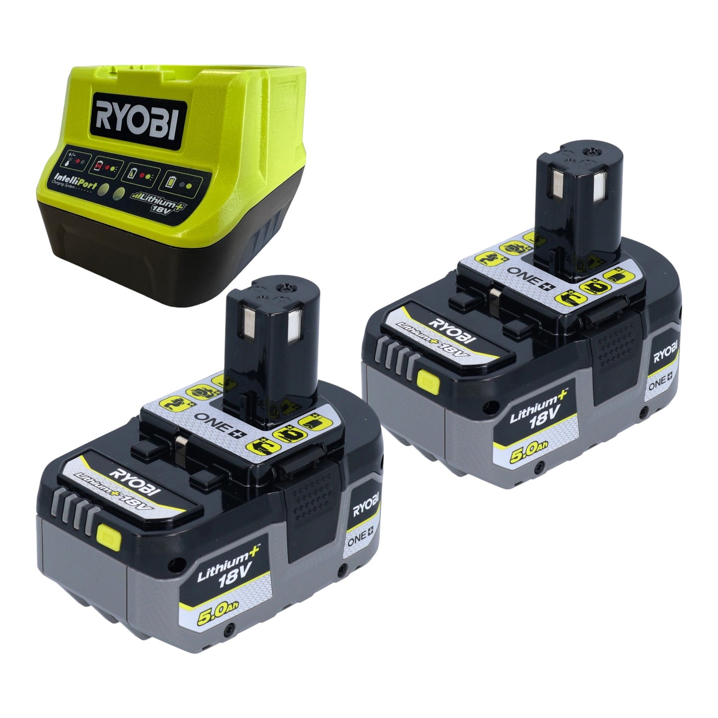 RYOBI RY18SCA Akku Gartenschere 18 V 25 mm + 2x Akku 5,0 Ah + Ladegerät