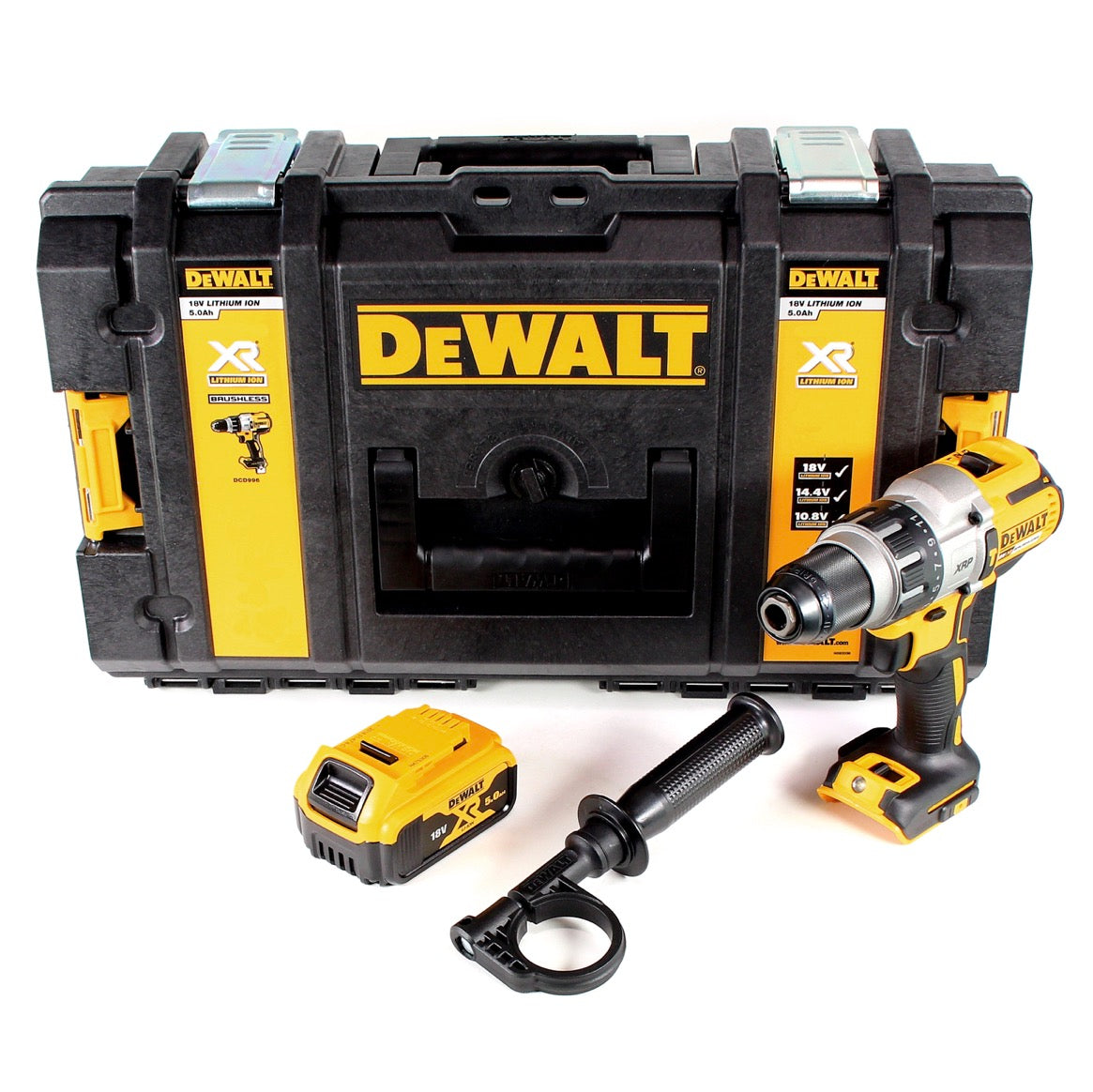 DeWalt DCD 996 Akku Schlagbohrschrauber 18V 95Nm Brushless + 1x Akku 5,0Ah + Toughbox - ohne Ladegerät - Toolbrothers