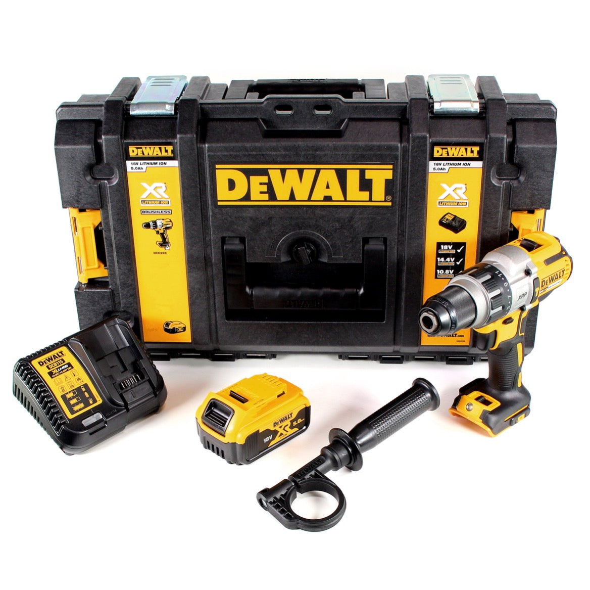 DeWalt DCD 996 P1 Akku Schlagbohrschrauber 18V 95Nm Brushless + 1x Akku 5,0Ah + Ladegerät + Toughbox - Toolbrothers