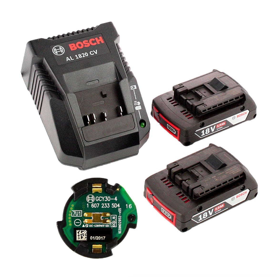 Bosch GDX 18 V-200 C Professional 18 V Li-Ion Akku Drehschlagschrauber Brushless in L-Boxx + 2 x 2,0 Ah Akku + Ladegerät + 32 tlg. Bit-Set + GCY 30-4 Bluetooth Connectivity Modul - Toolbrothers