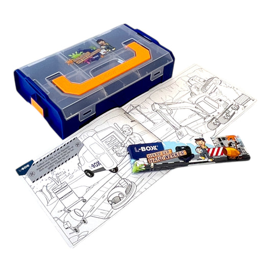 L-BOXX Mini Kids Malbuch Oskar der Handwerker mit Stiftset 6 tlg. + L-Boxx Mini ( 6100001481 )