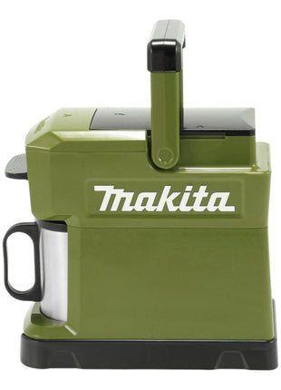 Makita DCM 501 FO Akku Kaffeemaschine 12 V max. / 18 V Olive + 1x Akku 3,0 Ah - ohne Ladegerät