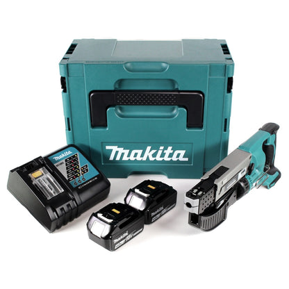 Makita DFR 550 RMJ Akku Magazinschrauber 18V 25-55mm + 2x Akku 4,0Ah + Ladegerät + Makpac - Toolbrothers