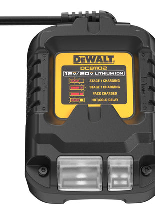 DeWalt DCB 1102 E2 Akku Starter Set 18 V mit 2x Powerstack Akku 1,7 Ah + DCB 1102 Ladegerät