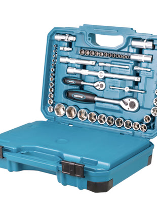 Makita E-17980 Werkzeug Set 231 tlg. 5/16" / 1/4" / 1/2" Schraubendreher / Ratsche / Schraubenschlüssel / Bits + Koffer