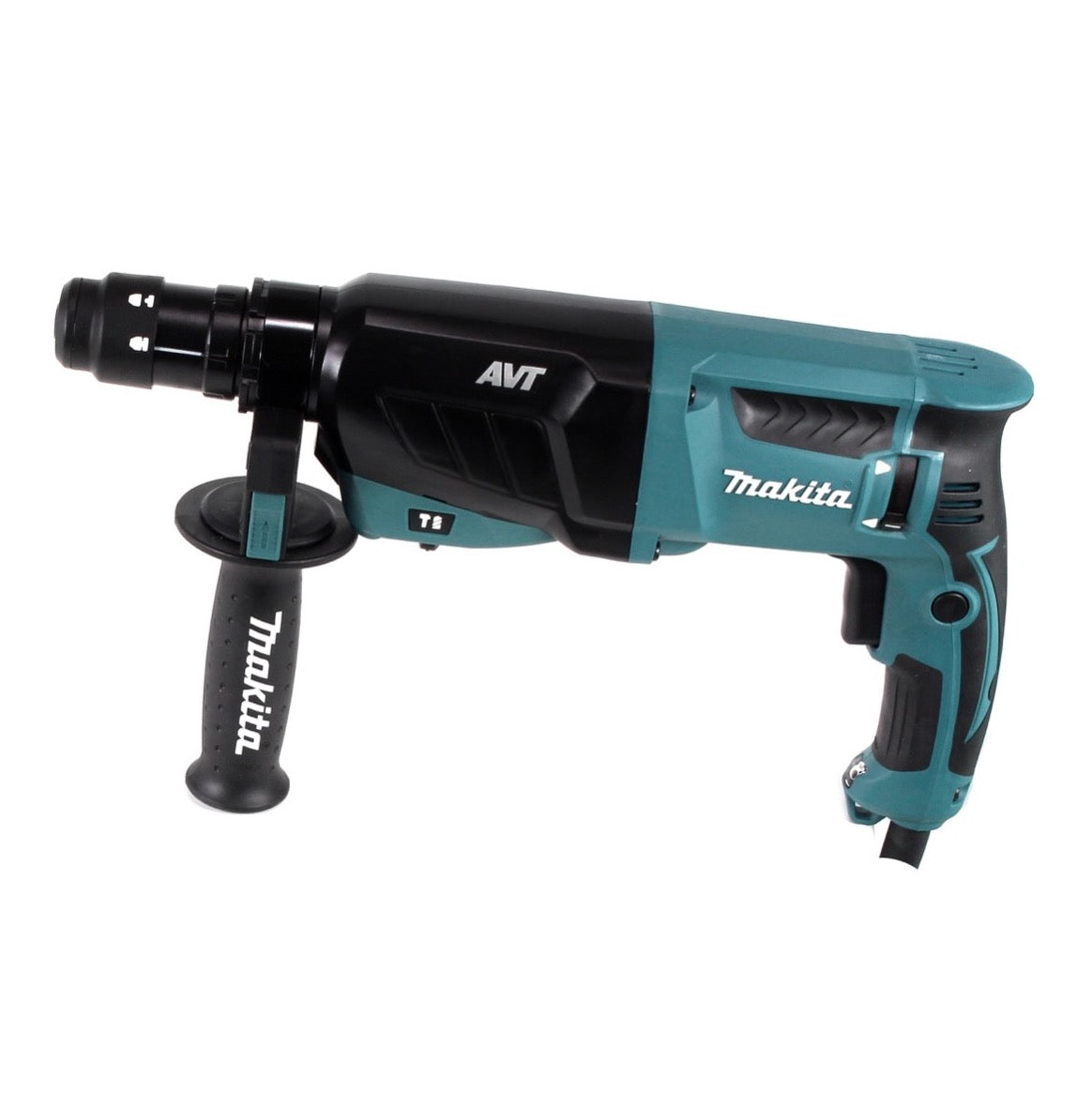 Makita HR 2631 FTJ  800 W Kombihammer mit SDS Plus Bohrfutter und Schnellspannbohrfutter im Makpac + Bosch Meißel und Bohrer Set 11 tlg. für SDS-Plus in Alukoffer - Toolbrothers