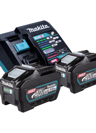 Makita GA 041 GT201 Akku Winkelschleifer 40 V max. 125 mm X-LOCK Brushless + 2x Akku 5,0 Ah + Ladegerät