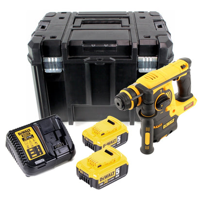 DeWalt DCH 253 P2 Akku Kombi Bohrhammer 18 V 2,1 J SDS plus + 2x Akku 5,0 Ah + Ladegerät + TSTAK - Toolbrothers