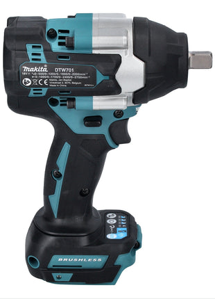 Makita DTW 701 Z Akku Schlagschrauber 18 V 700 Nm 1/2" Brushless + Steckschlüssel Satz 14 tlg. + Koffer - ohne Akku, ohne Ladegerät