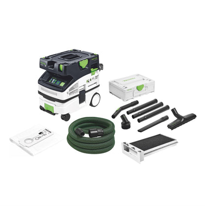 Festool CTL MINI I CLEANTEC Absaugmobil 10 l Staubkl. L + Nassfilter + 6x Filtersack + Reinigungsset RS-ST D 27/36-Plus im Systainer - Toolbrothers